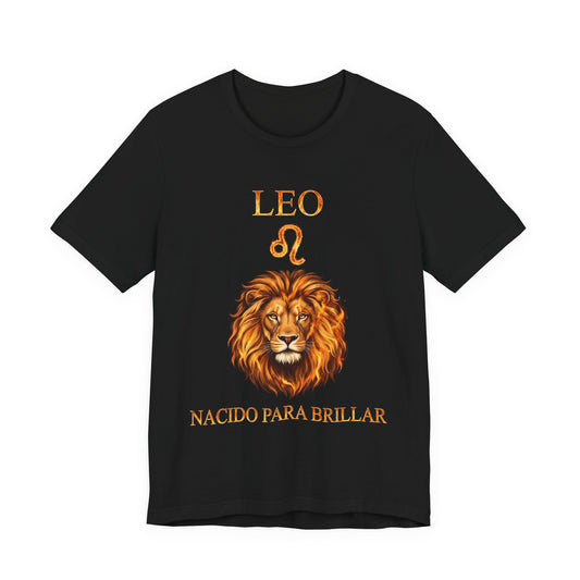 Leo Zodiac T-Shirt – Nacido para brillar | Camiseta Leo Unisex